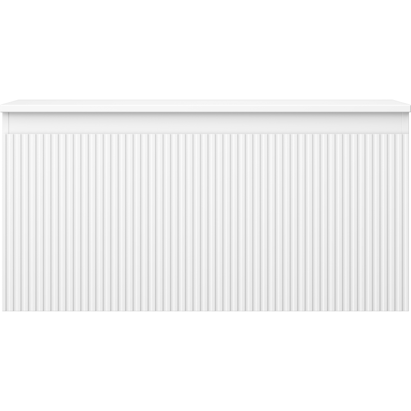 Mexen Rivel koupelnová skříňka pod umyvadlo 100 cm s deskou, 1 zásuvka, drážkovaná, bílá mat - 91A20-10047-1-BFC01