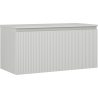 Mexen Rivel koupelnová skříňka pod umyvadlo 100 cm s deskou, 1 zásuvka, drážkovaná, šedá mat - 91A20-10047-1-BFC62