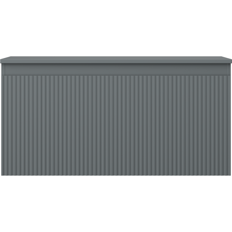 Mexen Rivel koupelnová skříňka pod umyvadlo 100 cm s deskou, 1 zásuvka, drážkovaná, matná grafit - 91A20-10047-1-BFC66