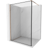 Mexen Kioto sprchová stěna Walk-in 70 x 200 cm, černý rámeček 8 mm, růžové zlato - 800-070-101-60-70