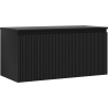 Mexen Rivel koupelnová skříňka pod umyvadlo 100 cm s deskou, 1 zásuvka, rýhovaná, černá mat - 91A20-10047-1-BFC71