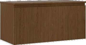 Mexen Rivel koupelnová skříňka pod umyvadlo 100 cm s deskou, 1 zásuvka, drážkovaná, ořech - 91A20-10047-1-BFC86