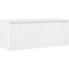 Mexen Rivel koupelnová skříňka pod umyvadlo 120 cm s deskou, 1 zásuvka, rýhovaná, bílá matná - 91A20-12047-1-BFC01