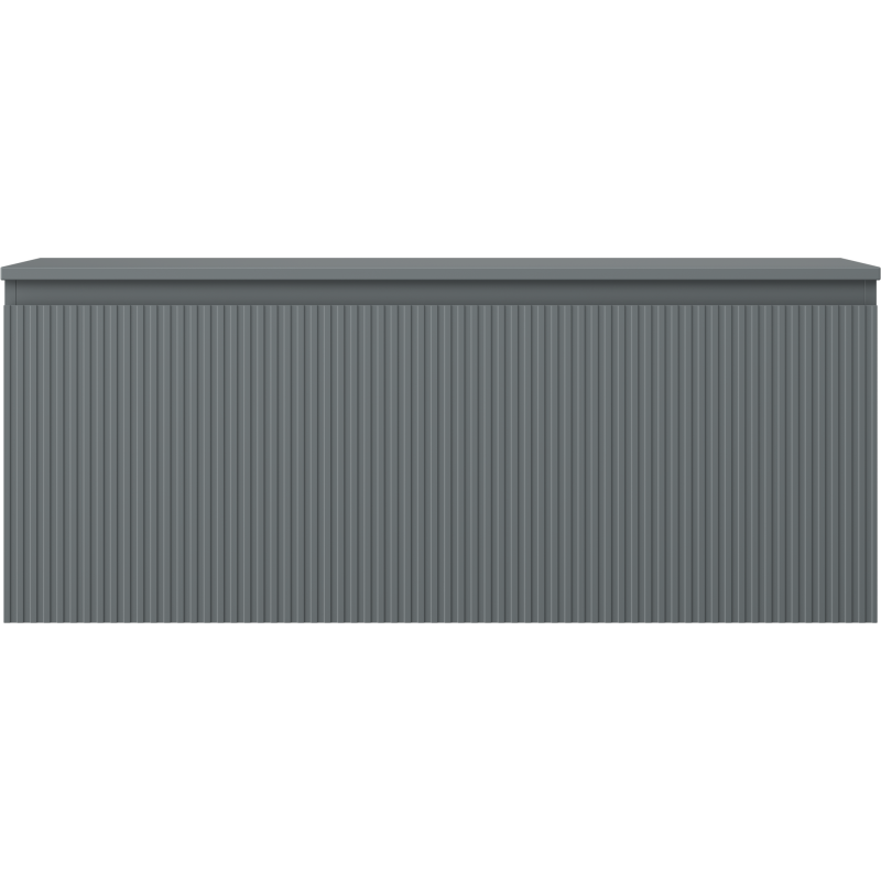 Mexen Rivel koupelnová skříňka pod umyvadlo 120 cm s deskou, 1 zásuvka, drážkovaná, antracit mat - 91A20-12047-1-BFC66