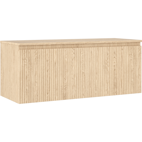 Mexen Rivel koupelnová skříňka pod umyvadlo 120 cm s deskou, 1 zásuvka, rýhovaná, dub - 91A20-12047-1-BFC81