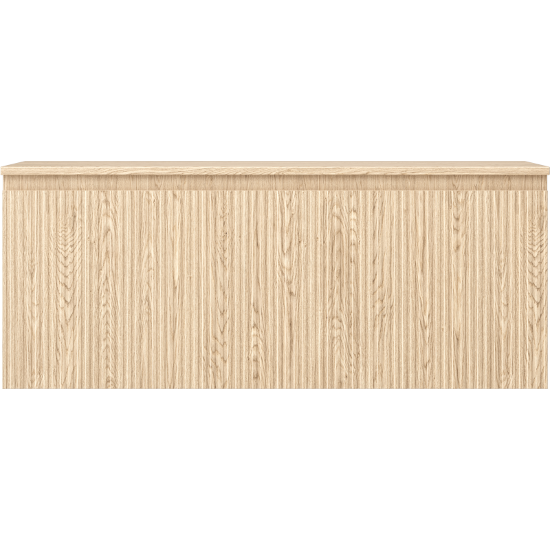 Mexen Rivel koupelnová skříňka pod umyvadlo 120 cm s deskou, 1 zásuvka, rýhovaná, dub - 91A20-12047-1-BFC81