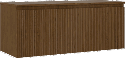 Mexen Rivel koupelnová skříňka pod umyvadlo 120 cm s deskou, 1 zásuvka, drážkovaná, ořech - 91A20-12047-1-BFC86