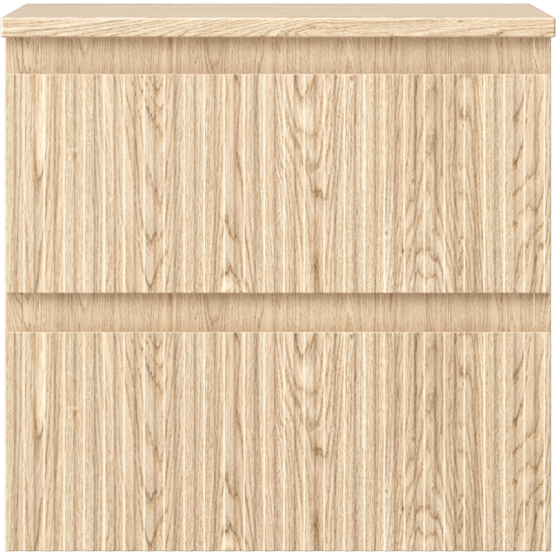 Mexen Rivel koupelnová skříňka pod umyvadlo 50 cm s deskou, 2 zásuvky, vroubkovaná, dub - 91A20-05047-2-BFFC81