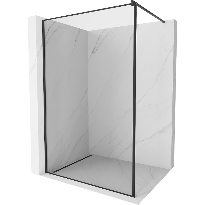 Mexen Kioto sprchová stěna Walk-in 120 x 200 cm, černý rám 8 mm, černá - 800-120-101-70-70