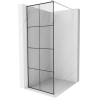 Mexen Kioto sprchová stěna Walk-in 90 x 200 cm, černá mřížka 8 mm, chrom - 800-090-101-01-77