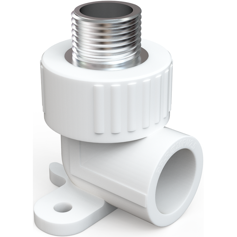 Mexen PPR koleno s držákem svařované pro trubky PPR 20 x 3/4 GZ - W97341-2034M-00