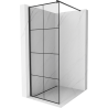 Mexen Kioto sprchová stěna Walk-in 80 x 200 cm, černá mřížka 8 mm, černá - 800-080-101-70-77