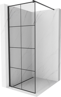 Mexen Kioto sprchová stěna Walk-in 90 x 200 cm, černá mřížka 8 mm, černá - 800-090-101-70-77