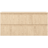 Mexen Rivel koupelnová skříňka pod umyvadlo 100 cm s deskou, 2 zásuvky, rýhovaná, dub - 91A20-10047-2-BFFC81