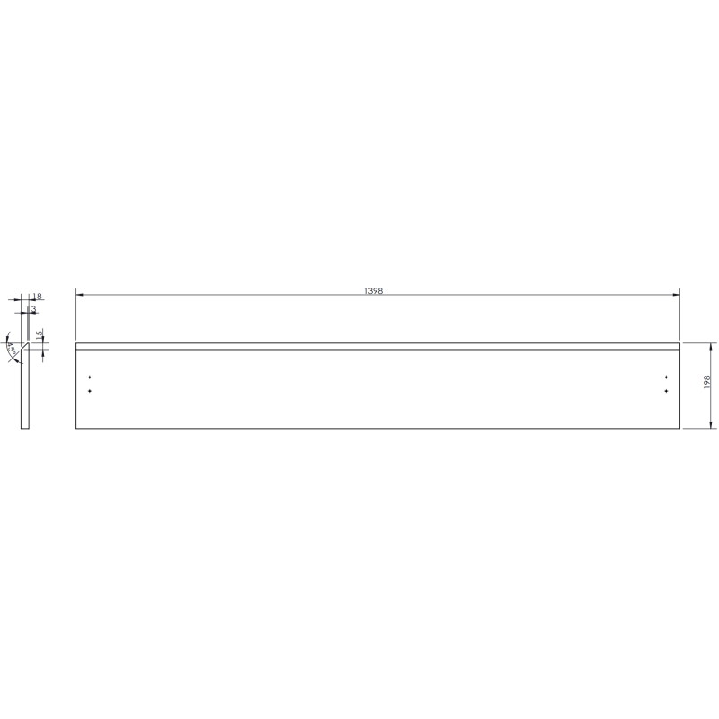 Mexen Rivel koupelnová skříňka pod umyvadlo 140 cm s deskou, 2 zásuvky, rýhovaná, šedá matná - 91A20-14047-2-BFFC62