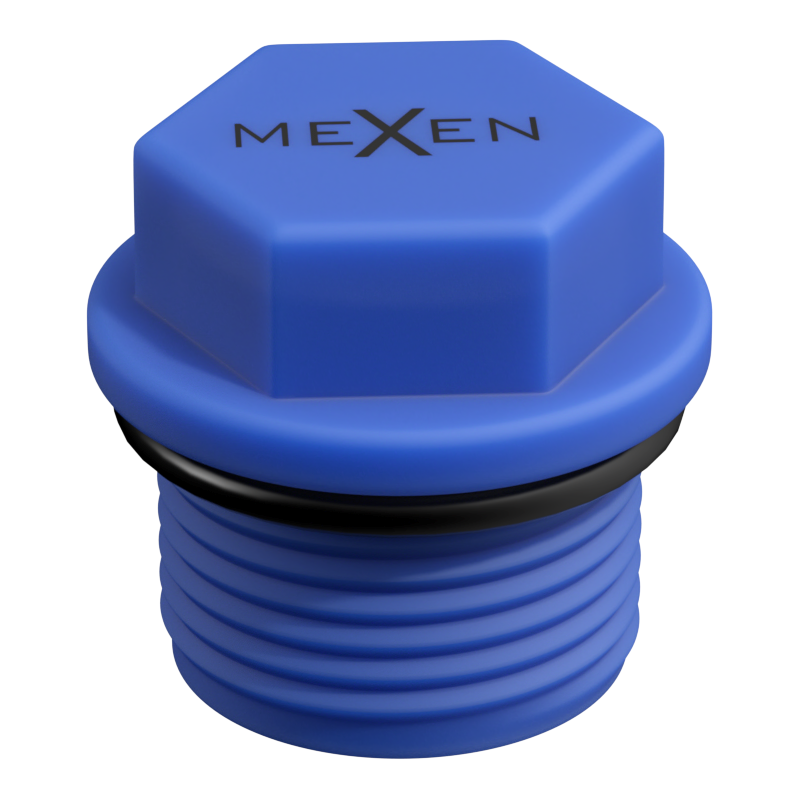Mexen PPR krátká zátka pro testování 1/2 GZ modrá - W97343-12-00