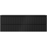 Mexen Rivel Koupelnová skříňka pod umyvadlo 140 cm s deskou, 2 zásuvky, drážkovaná, černý mat - 91A20-14047-2-BFFC71