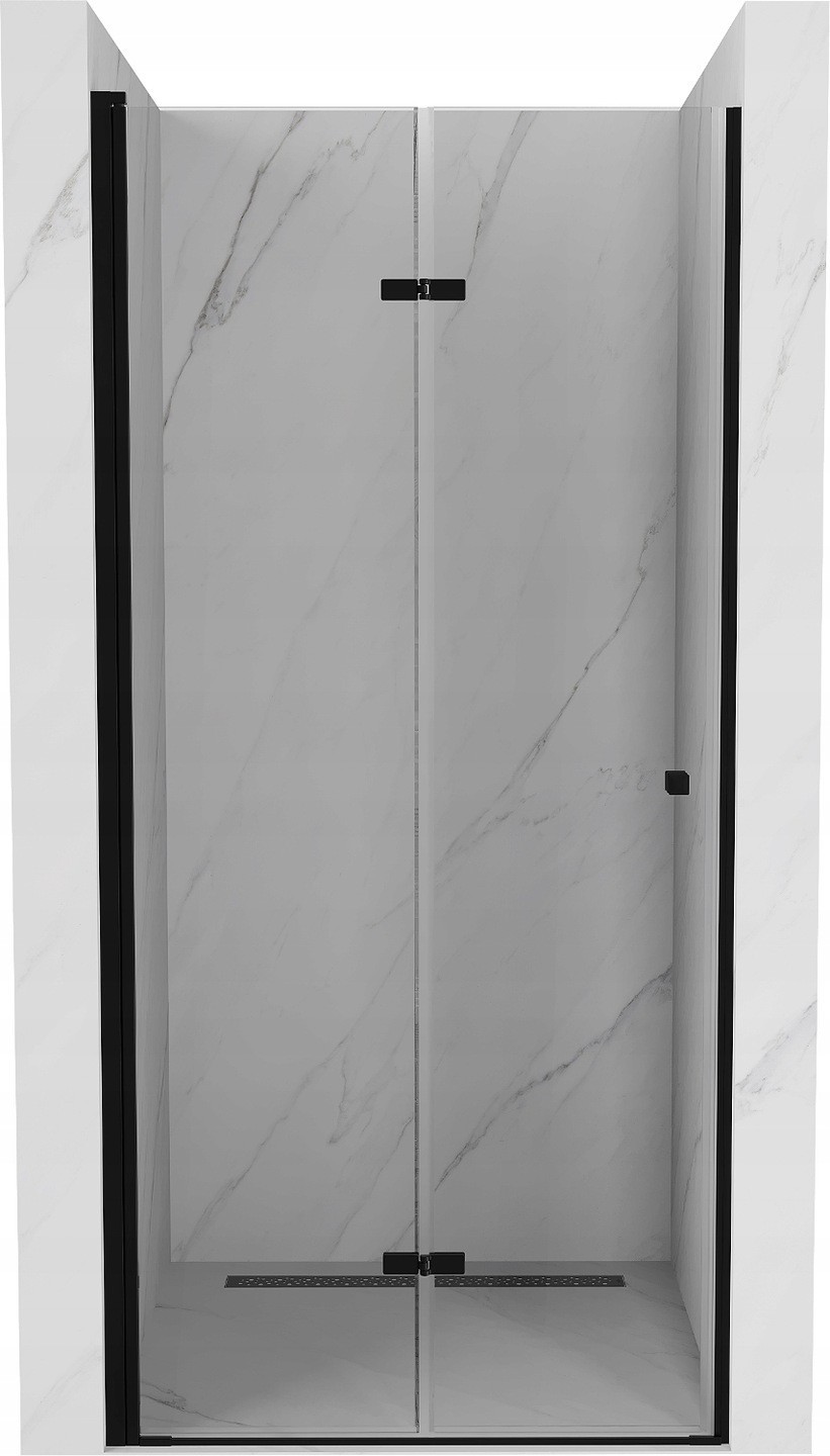 Mexen Lima skládací sprchové dveře 90 cm, Průhledné, Černá - 856-090-000-70-00
