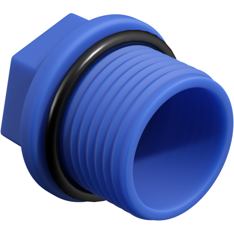 Mexen PPR krátká zátka pro testy 1 GZ modrá - W97343-10-00