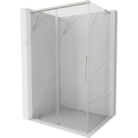 Mexen Rox L posuvná sprchová kabina 90 x 110 cm, transparentní, kartáčovaný nikl - 8C2L-090-110-97-00