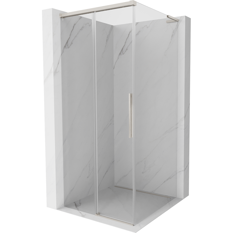 Mexen Rox L posuvná sprchová kabina 120 x 120 cm, transparentní, kartáčovaný nikl - 8C2L-120-120-97-00