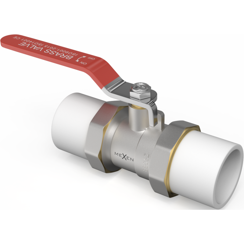 Mexen PPR kulový ventil se šroubením PP svařovaný pro PPR trubky 50 x 50 - W97350-50-00