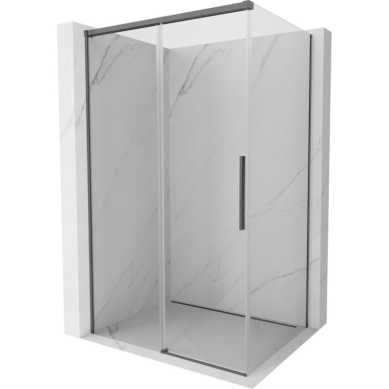 Mexen Rox posuvná sprchová kabina 90 x 70 cm, průhledná, gun gray kartáčovaná - 8C2-090-070-66-00