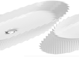 Mexen Grovo umyvadlo nástavbové rýhované 57 x 36 cm, bílá - 22305700