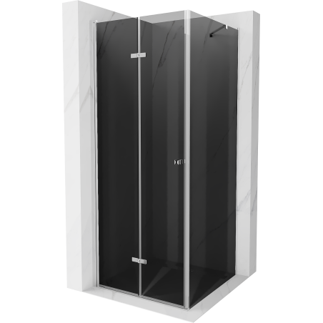 Mexen Lima skládací sprchový kout 90 x 90 cm, grafit, chrom - 856-090-090-01-40
