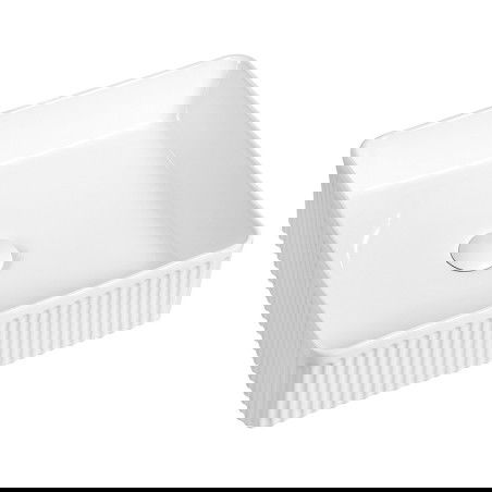 Mexen Grovo umyvadlo na desku rýhované 37 x 37 cm, bílá - 22303700