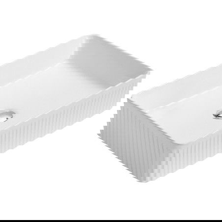 Mexen Grovo umyvadlo na desku vroubkované 50 x 34 cm, bílá - 22305000