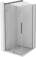 Mexen Rox sprchová kabina posuvná 120 x 120 cm, transparentní, kartáčovaná gun gray - 8C2-120-120-66-00