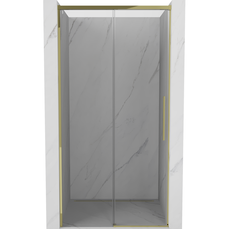 Mexen Rox sprchové dveře posuvné 115 cm, transparentní, zlaté - 8C2-115-000-50-00