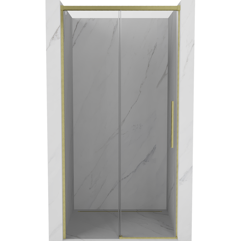 Mexen Rox sprchové dveře posuvné 105 cm, transparentní, zlato kartáčované - 8C2-105-000-55-00