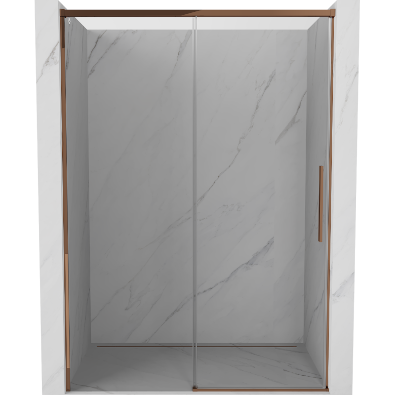 Mexen Rox posuvné sprchové dveře 160 cm, transparentní, růžové zlato - 8C2-160-000-60-00