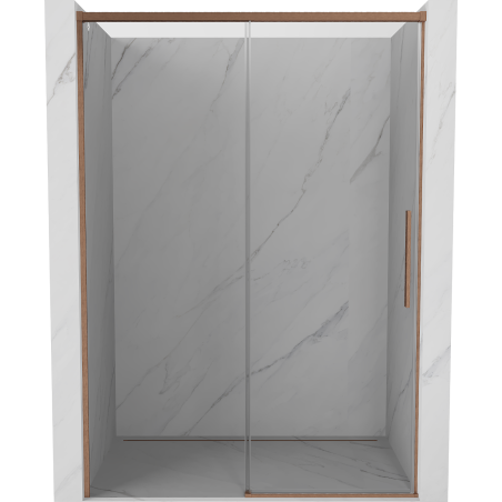 Mexen Rox sprchové dveře posuvné 160 cm, transparentní, kartáčovaná měď - 8C2-160-000-65-00