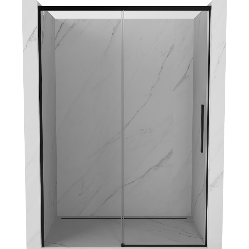 Mexen Rox posuvné sprchové dveře 140 cm, transparentní, černé - 8C2-140-000-70-00