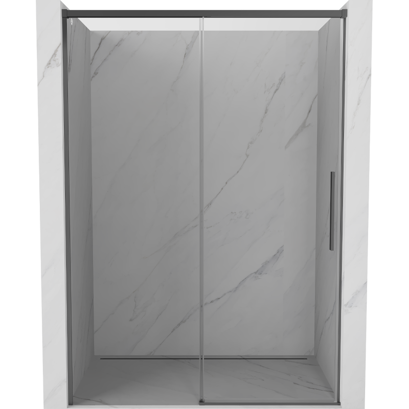 Mexen Rox sprchové dveře posuvné 150 cm, transparentní, gun metal - 8C2-150-000-95-00