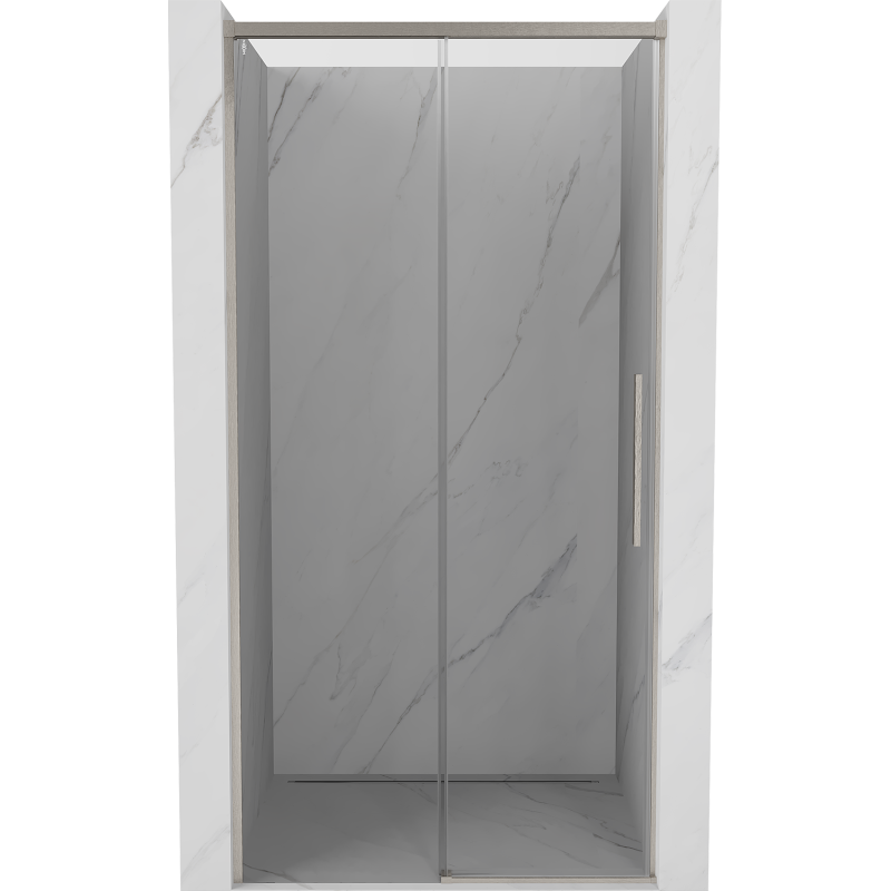 Mexen Rox sprchové dveře posuvné 120 cm, transparentní, kartáčovaný nikl - 8C2-120-000-97-00