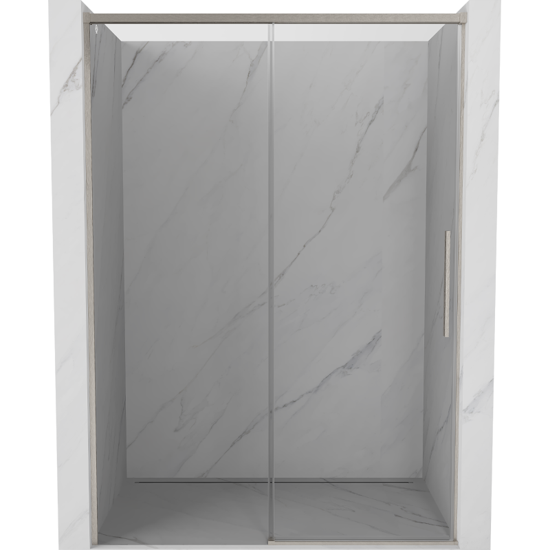 Mexen Rox posuvné sprchové dveře 145 cm, transparentní, kartáčovaný nikel - 8C2-145-000-97-00