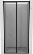 Mexen Rox posuvné sprchové dveře pravé 115 cm, černý rám, černé - 8C2-115-000-70-70-P