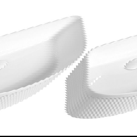 Mexen Grovo umyvadlo na desku rýhované 40 x 35 cm, bílá - 22304000