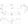 Mexen Orio koupelnová skříňka 90 cm s umyvadlem Vela, 1 zásuvka, grafit mat/bílá mat - 91A10-09023-1-BF66-W23M01