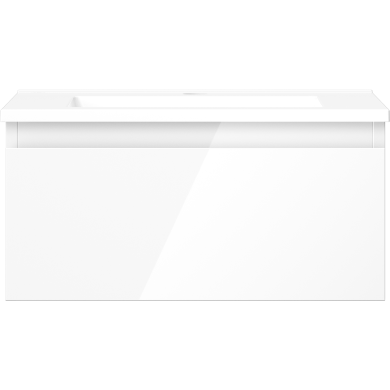 Mexen Orio koupelnová skříňka 50 cm s umyvadlem Otis, 1 zásuvka, bílý lesk - 91A10-05023-1-BF00-W18M00