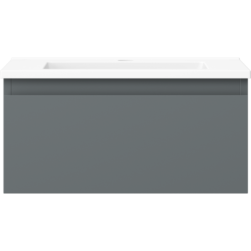 Mexen Orio koupelnová skříňka 50 cm s umyvadlem Otis, 1 zásuvka, grafit mat/bílá mat - 91A10-05023-1-BF66-W18M01