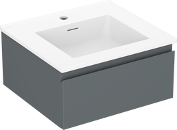 Mexen Orio koupelnová skříňka 50 cm s umyvadlem Otis, 1 zásuvka, grafit mat/bílá mat - 91A10-05023-1-BF66-W18M01