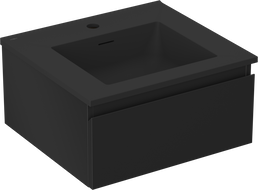 Mexen Orio koupelnová skříňka 50 cm s umyvadlem Otis, 1 zásuvka, černá mat - 91A10-05023-1-BF71-W18M71