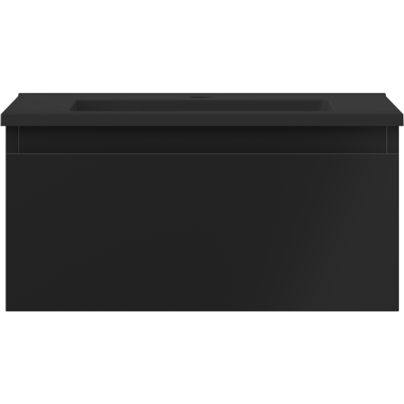 Mexen Orio koupelnová skříňka 50 cm s umyvadlem Otis, 1 zásuvka, černá mat - 91A10-05023-1-BF71-W18M71
