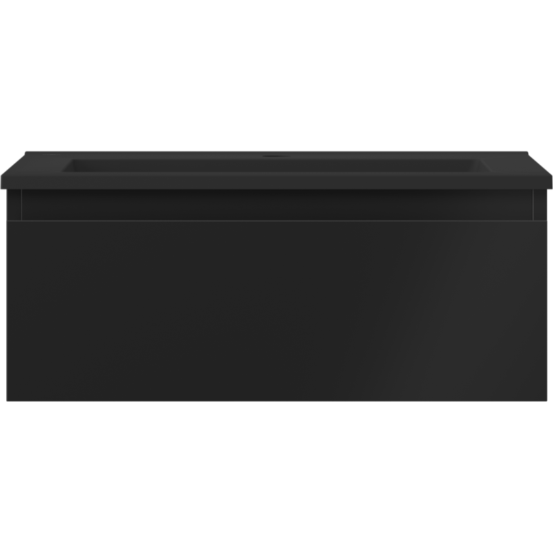 Mexen Orio koupelnová skříňka 60 cm s umyvadlem Otis, 1 zásuvka, černá mat - 91A10-06023-1-BF71-W18M71