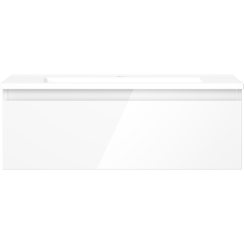 Mexen Orio koupelnová skříňka 70 cm s umyvadlem Otis, 1 zásuvka, bílý lesk - 91A10-07023-1-BF00-W18M00
